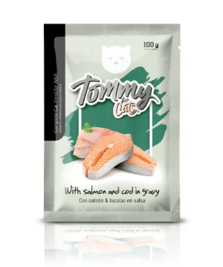 TOMMY FOR CATS ADULTO SALMON Y BACALAO X100