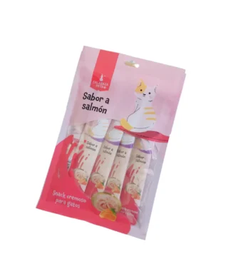 SNACK CREMOSO PARA GATO SALMON CALABAZA X 5 UND